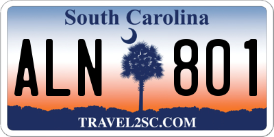 SC license plate ALN801