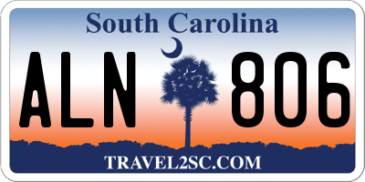 SC license plate ALN806