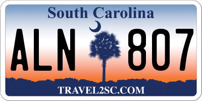 SC license plate ALN807