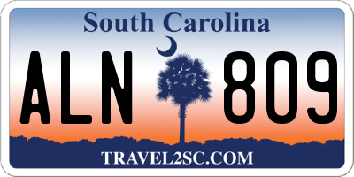 SC license plate ALN809