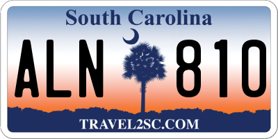 SC license plate ALN810