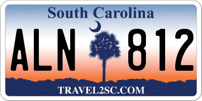 SC license plate ALN812