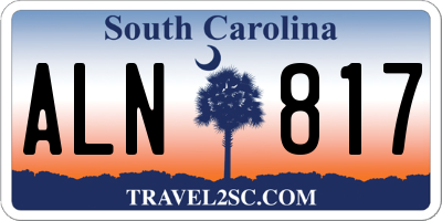 SC license plate ALN817
