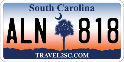 SC license plate ALN818