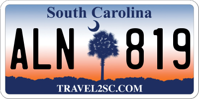 SC license plate ALN819
