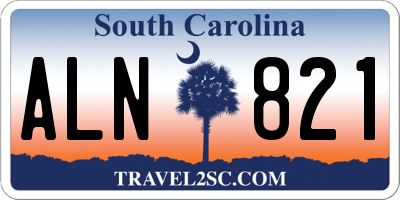SC license plate ALN821