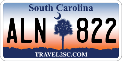 SC license plate ALN822
