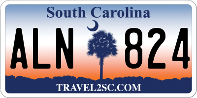 SC license plate ALN824