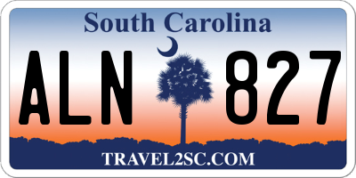 SC license plate ALN827