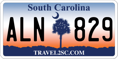 SC license plate ALN829