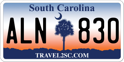 SC license plate ALN830