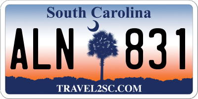 SC license plate ALN831