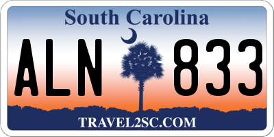 SC license plate ALN833