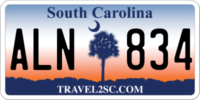 SC license plate ALN834