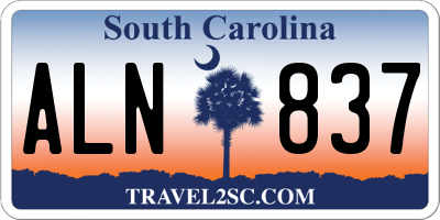SC license plate ALN837