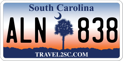 SC license plate ALN838