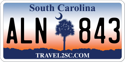 SC license plate ALN843
