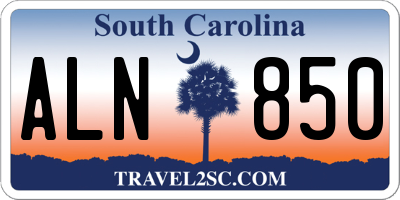 SC license plate ALN850
