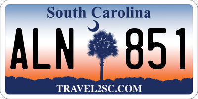 SC license plate ALN851
