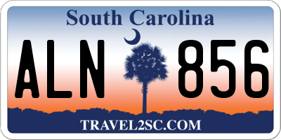 SC license plate ALN856