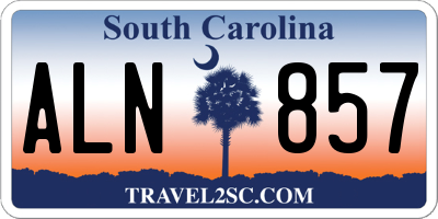 SC license plate ALN857