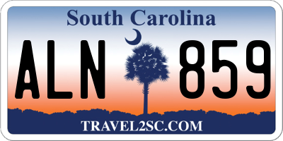 SC license plate ALN859