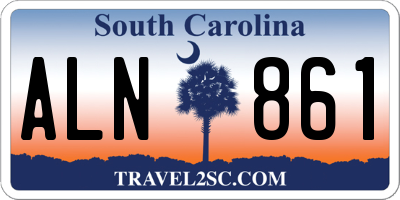 SC license plate ALN861
