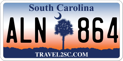 SC license plate ALN864