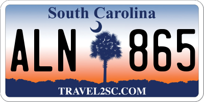 SC license plate ALN865
