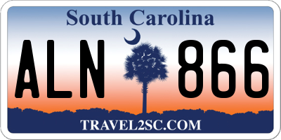 SC license plate ALN866