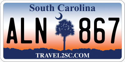 SC license plate ALN867