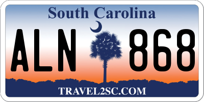 SC license plate ALN868