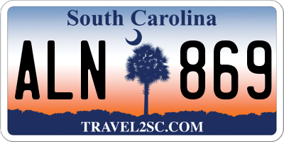 SC license plate ALN869