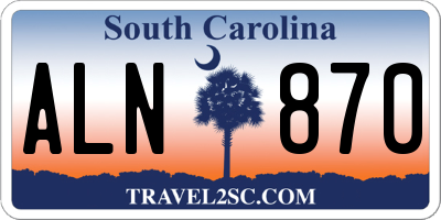 SC license plate ALN870