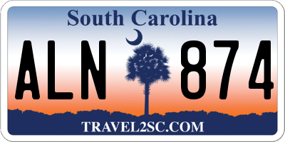 SC license plate ALN874