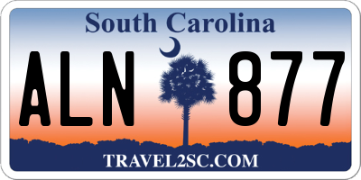 SC license plate ALN877