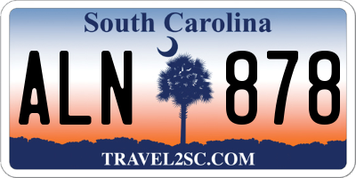 SC license plate ALN878