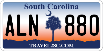 SC license plate ALN880
