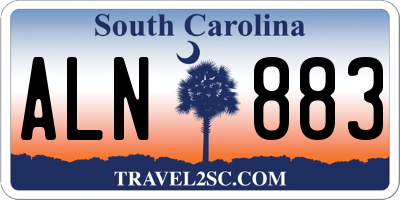 SC license plate ALN883