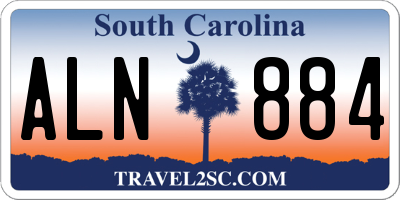 SC license plate ALN884