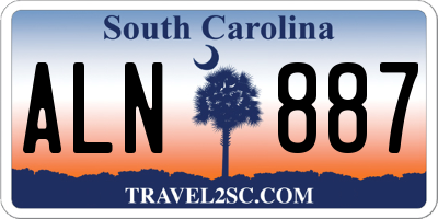 SC license plate ALN887