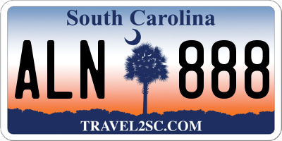SC license plate ALN888