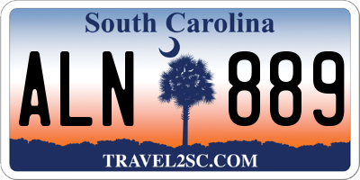 SC license plate ALN889