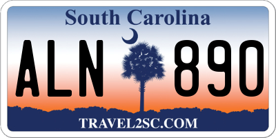 SC license plate ALN890