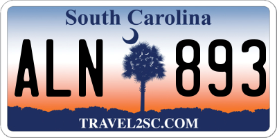 SC license plate ALN893