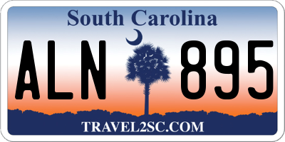 SC license plate ALN895