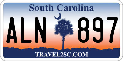 SC license plate ALN897