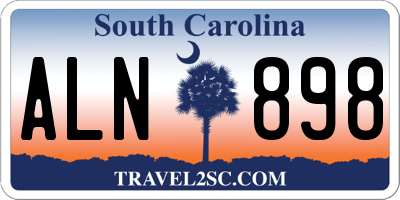 SC license plate ALN898