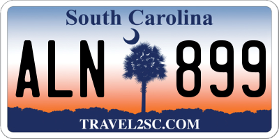 SC license plate ALN899