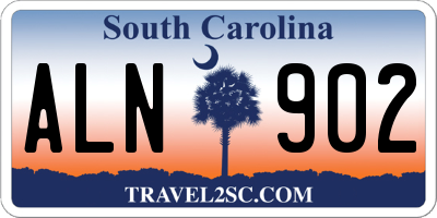 SC license plate ALN902